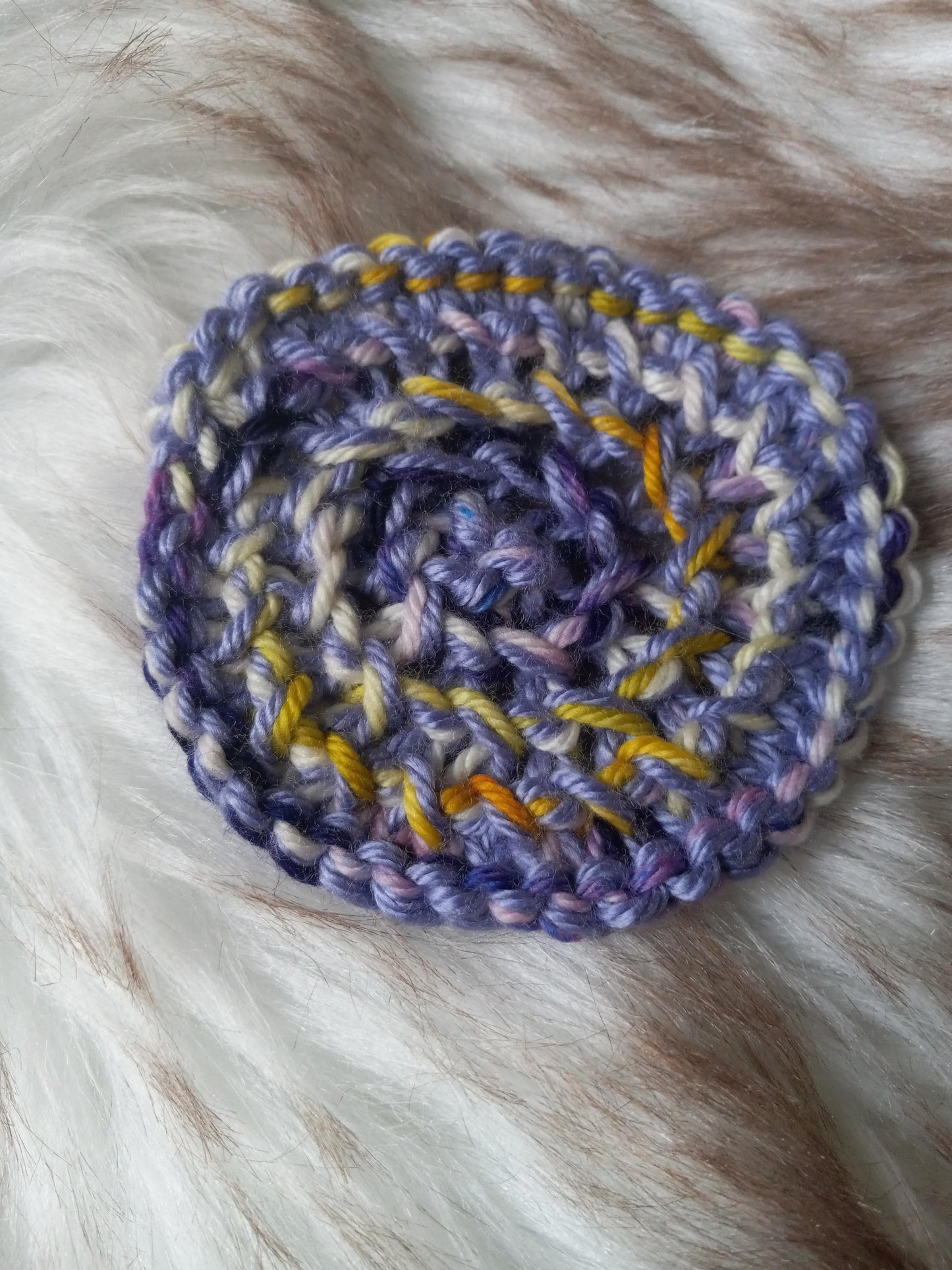 Purple and yellow cup Coaster set
