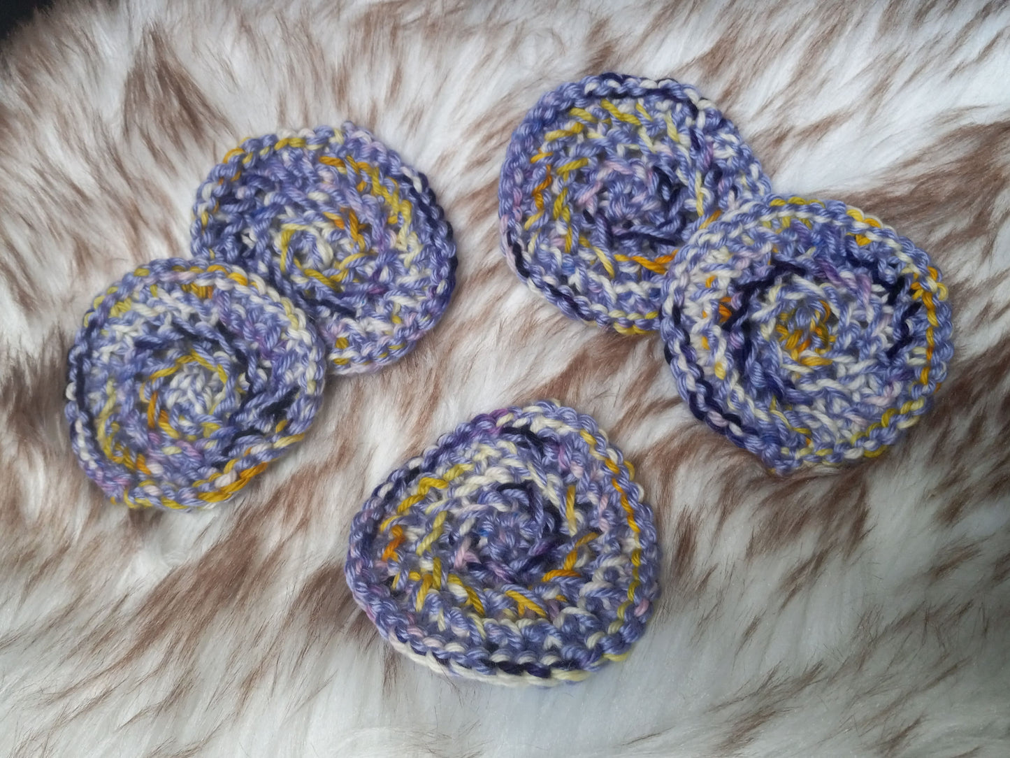 Purple and yellow cup Coaster set