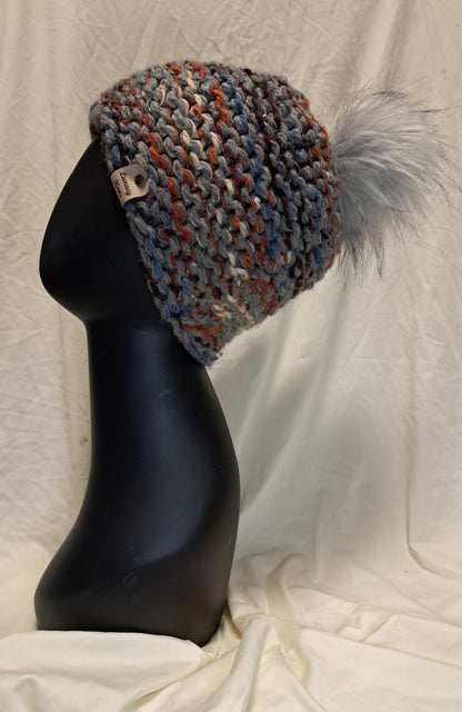 Stone in Autumn Pom-Pom Hat