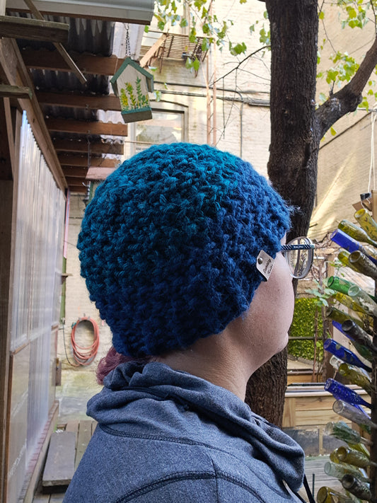 Blue - Green Chunky Hat