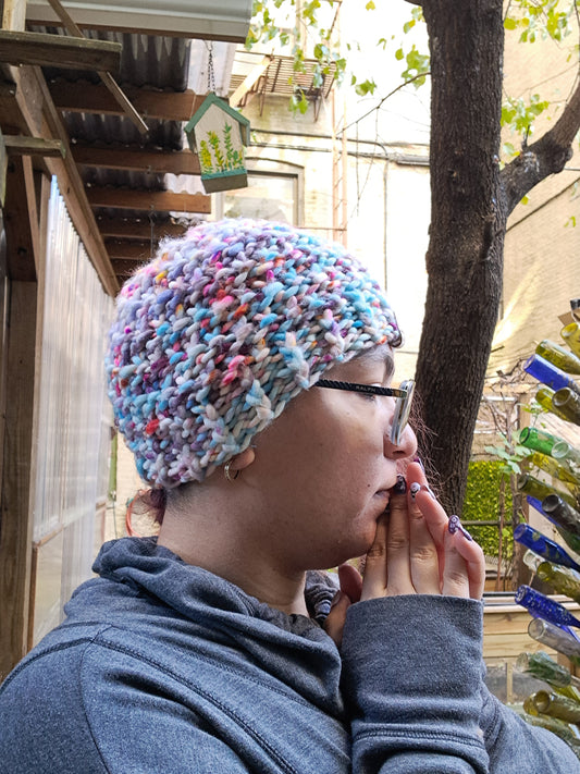 Soft Blue Chunky Hat