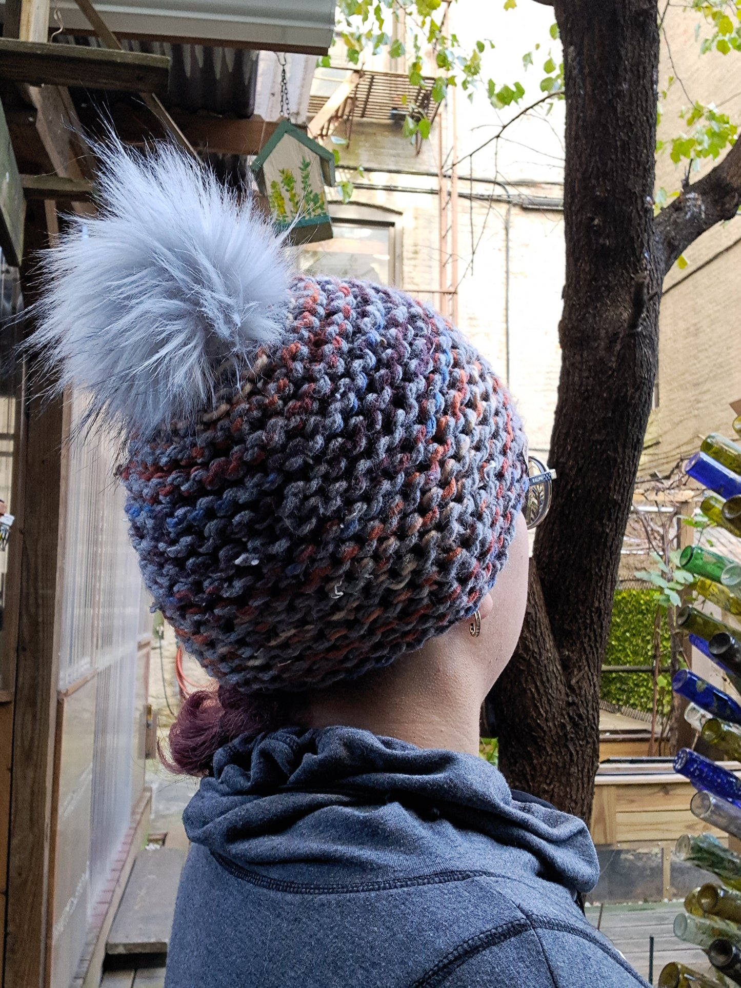 Stone in Autumn Pom-Pom Hat