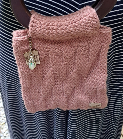 Pink Knitted Handbag