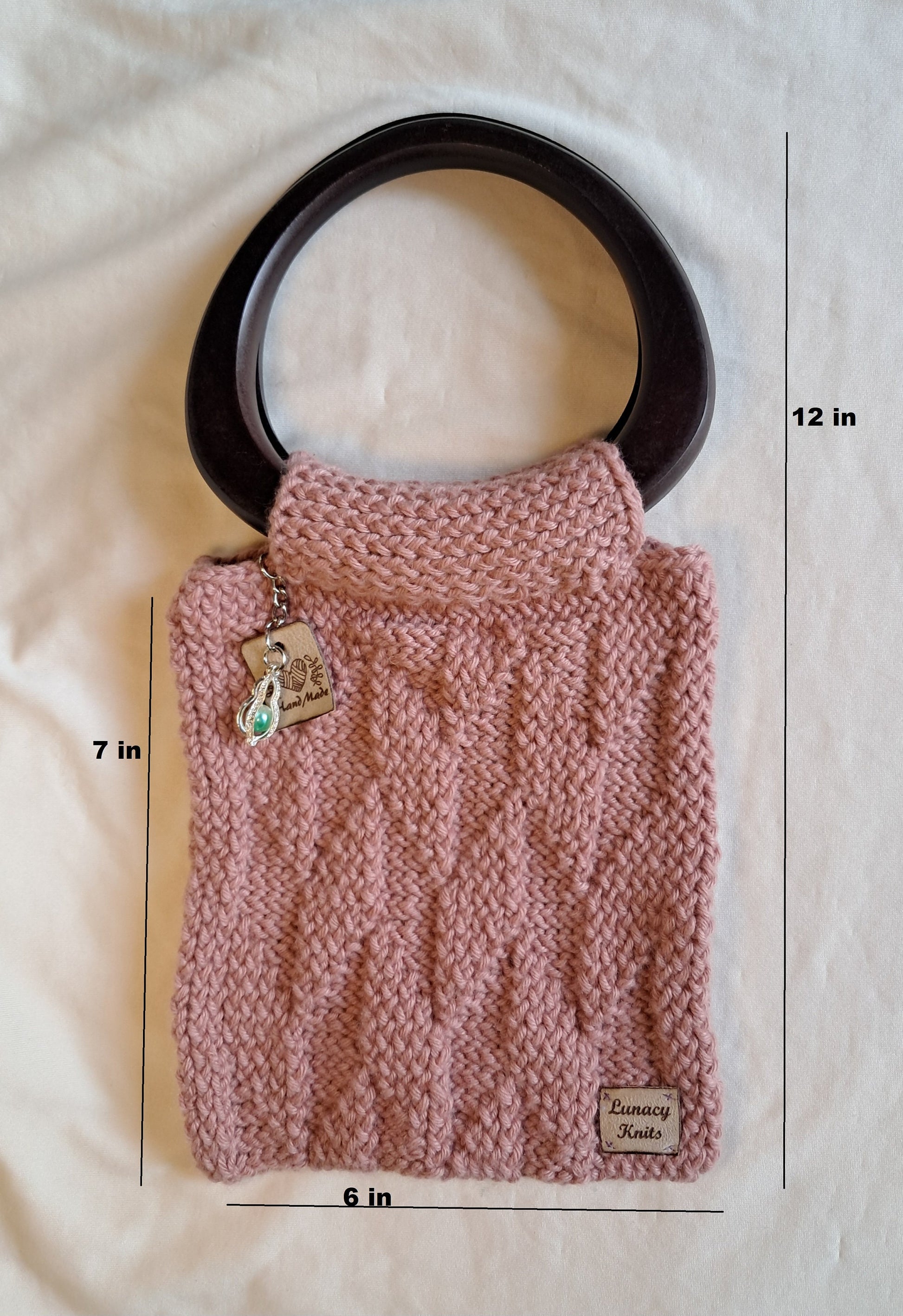 Pink Knitted Handbag