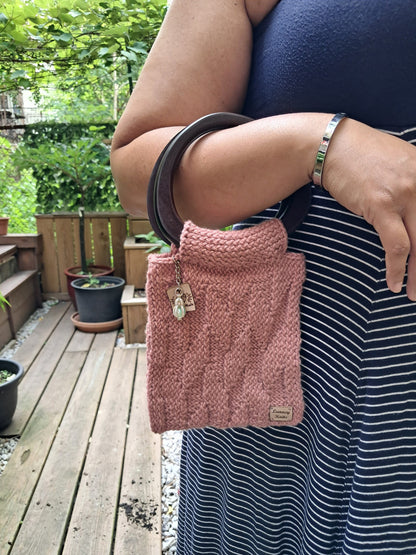 Pink Knitted Handbag