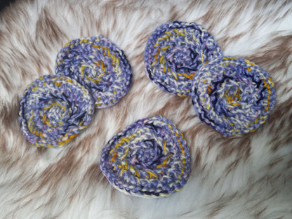Purple and yellow cup Coaster set