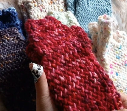 Red Fingerless Gloves