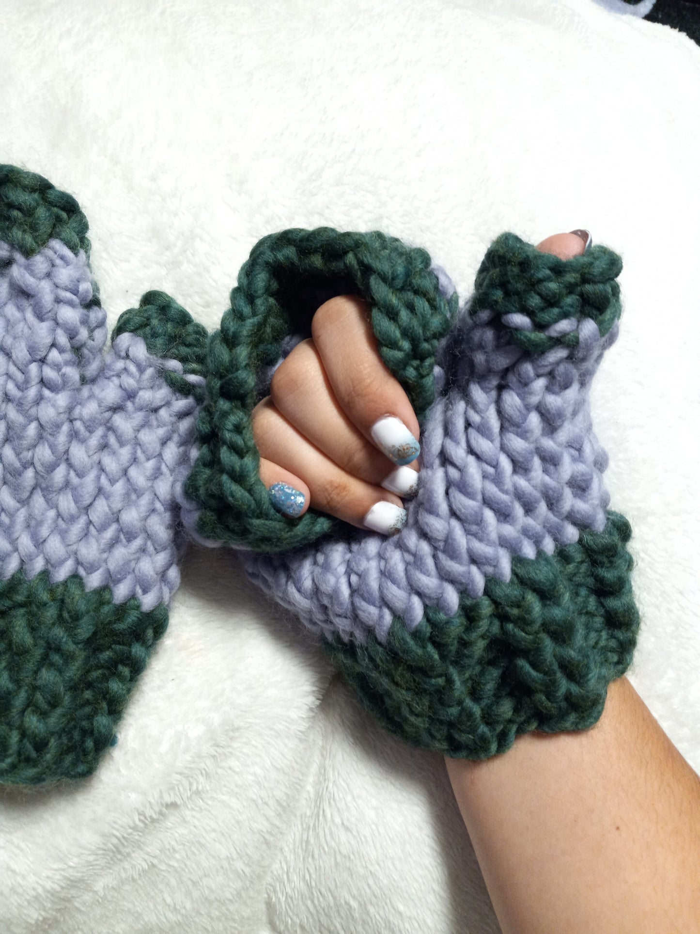 Lavender Fingerless Gloves