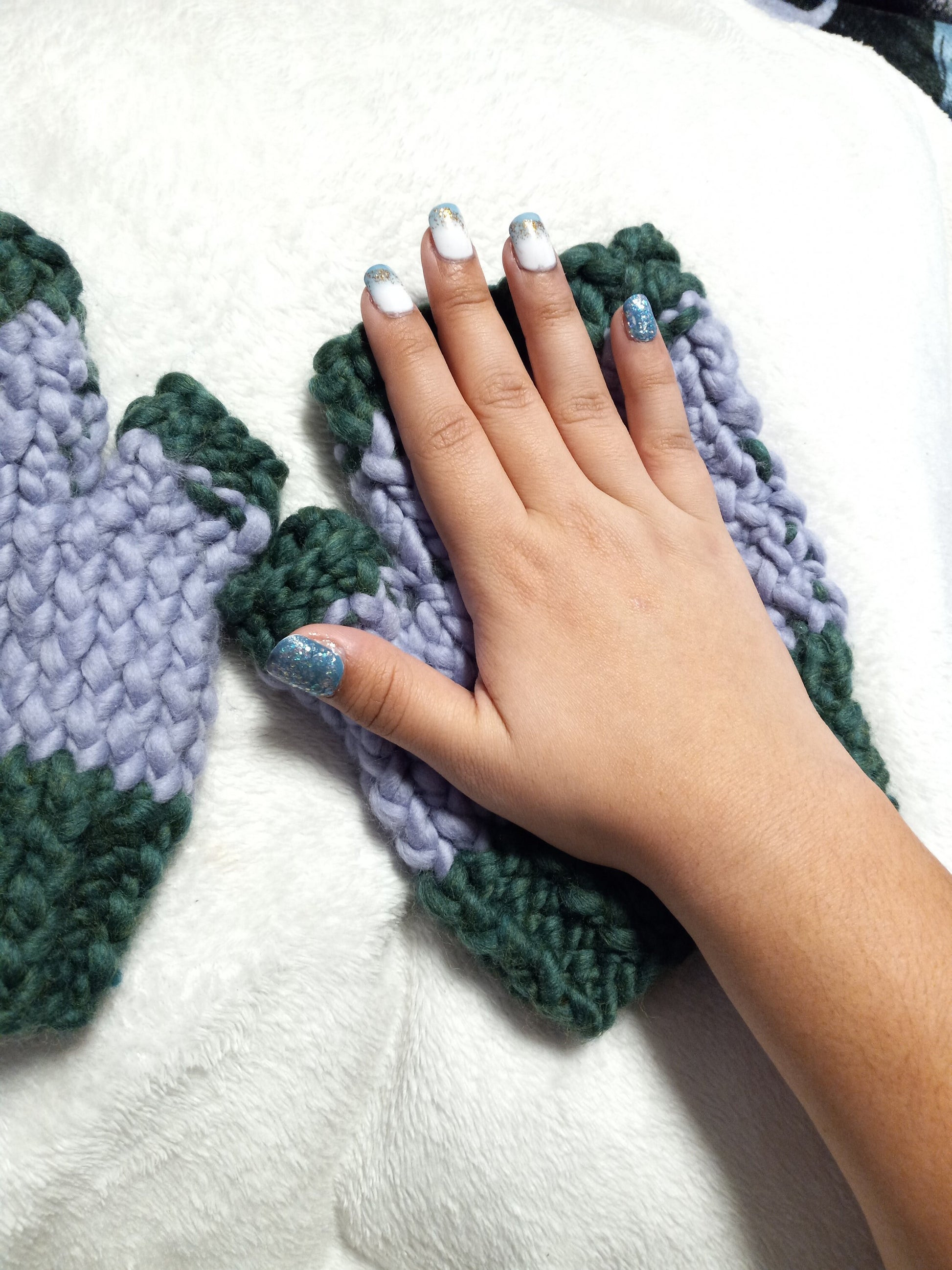 Lavender Fingerless Gloves