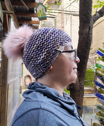 Light purple Pom-Pom hat