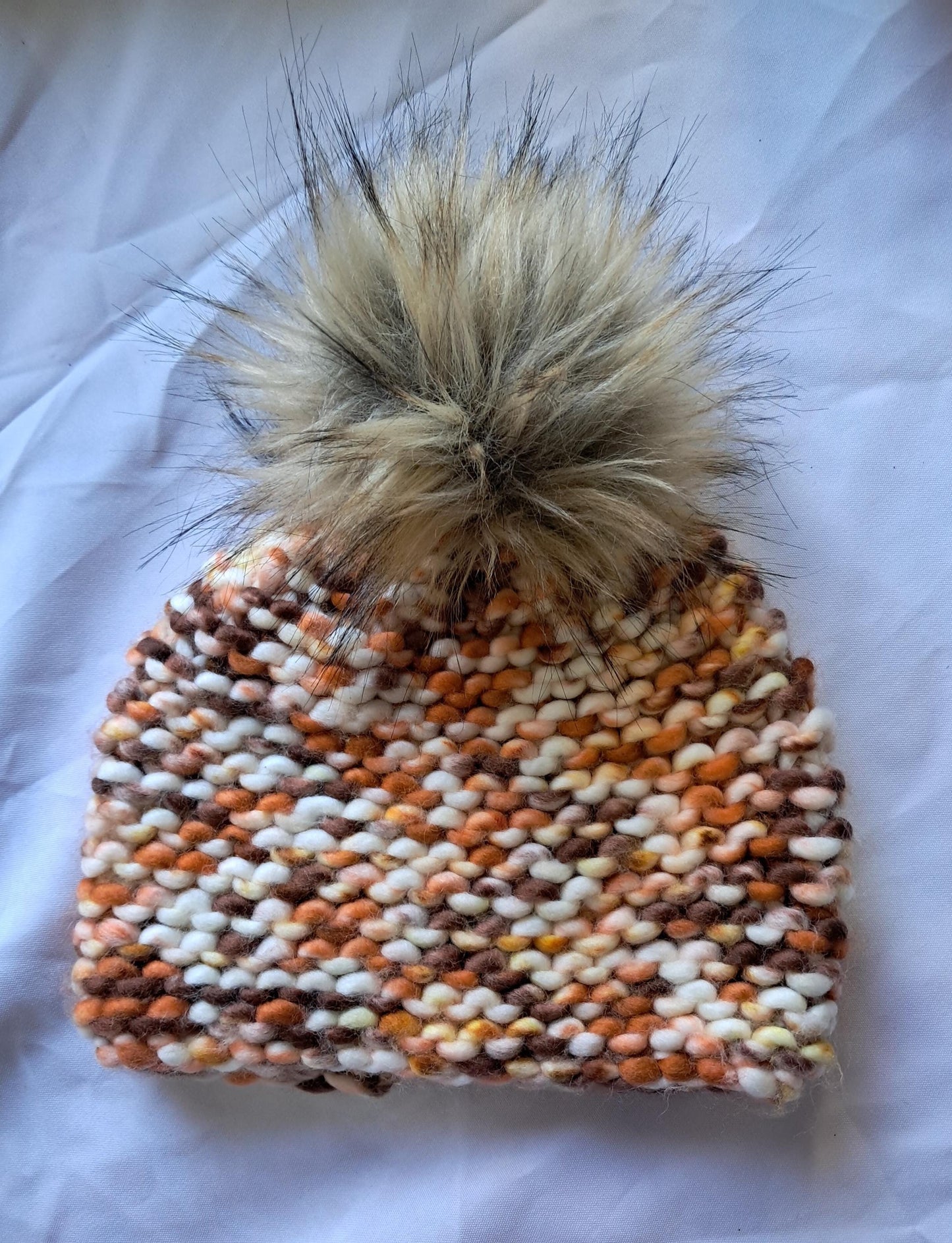 Teddy Brown Pompom hat