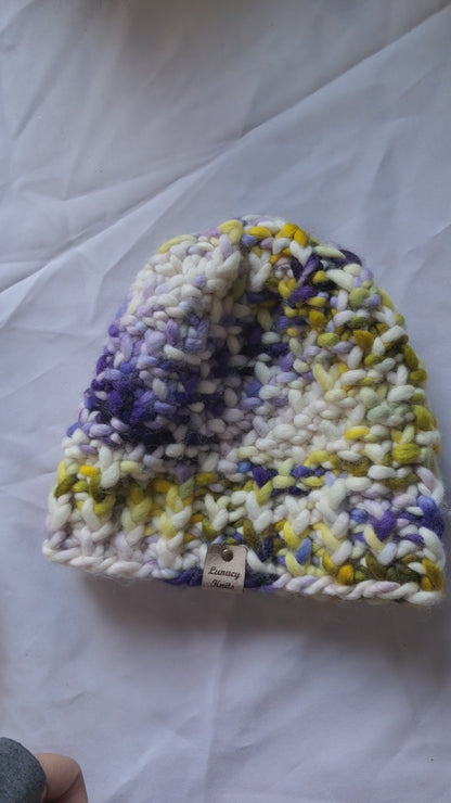 Yellow/Purple Chunky Hat