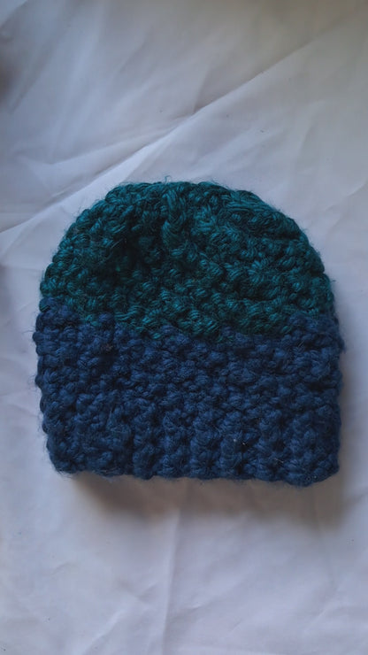 Blue - Green Chunky Hat