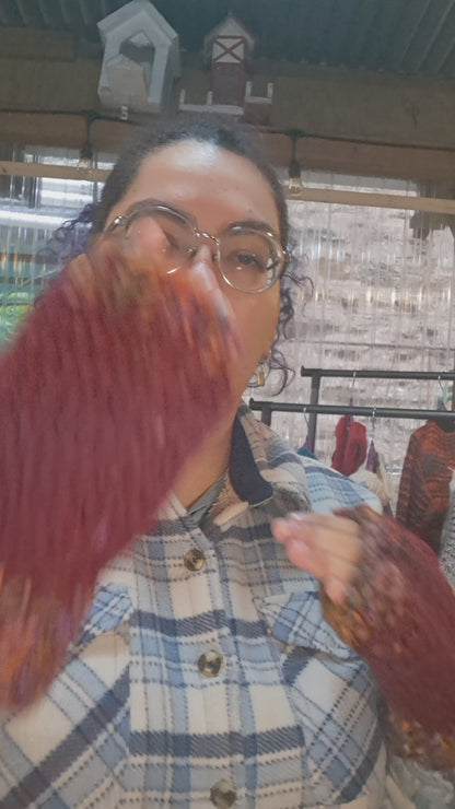 Red Harvest Fingerless Gloves