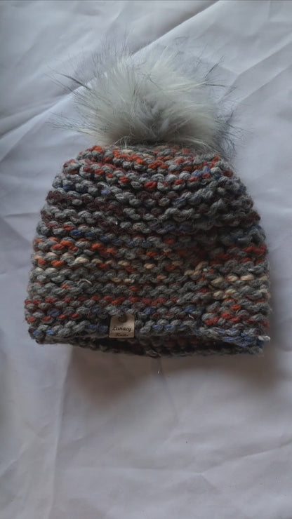 Stone in Autumn Pom-Pom Hat
