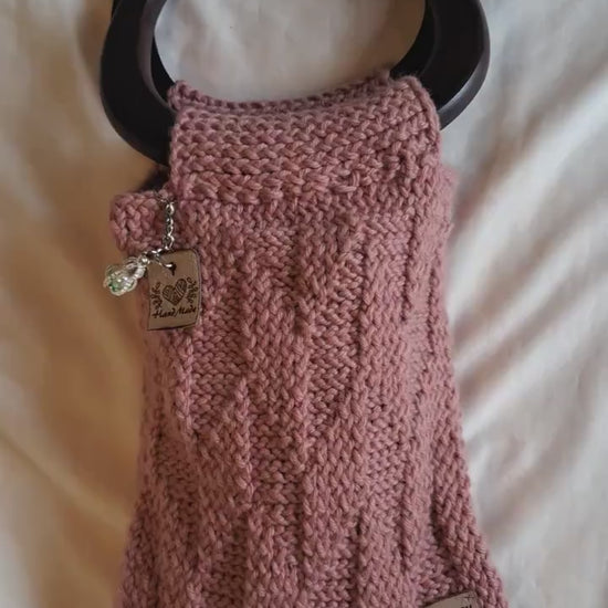 Pink Knitted Handbag