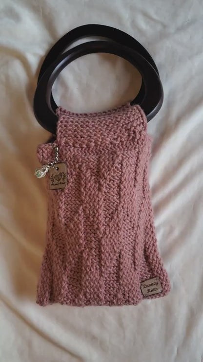 Pink Knitted Handbag