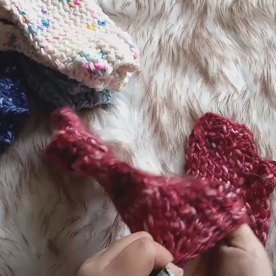 Red Fingerless Gloves