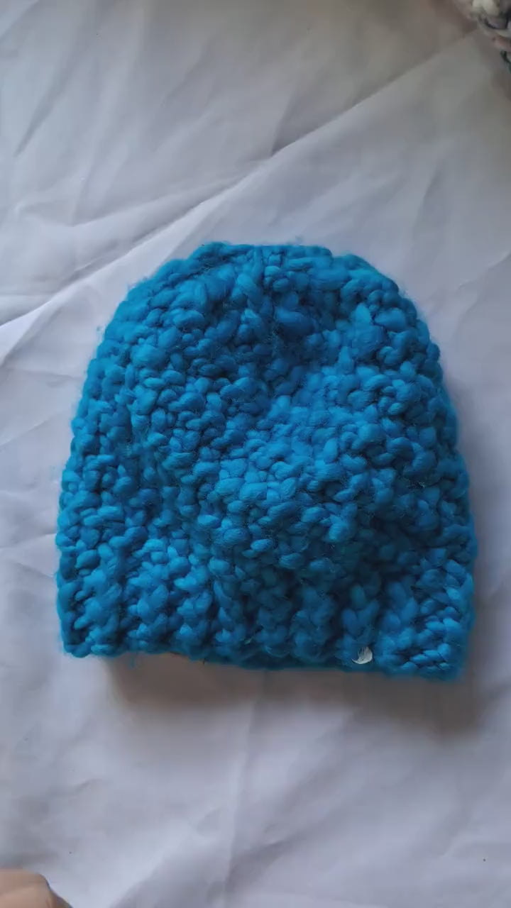 Blue Chunky Hat