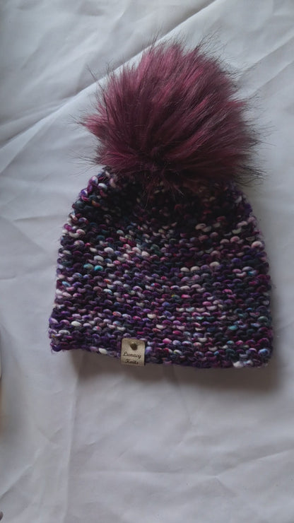 Dark Purple Pom-Pom hHat